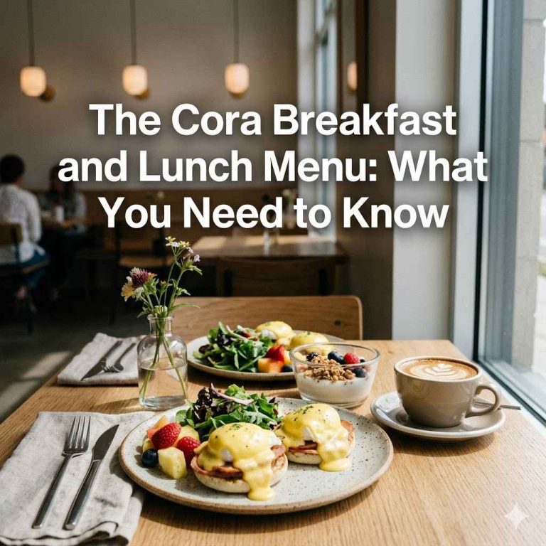 The Cora Breakfast and Lunch Menu