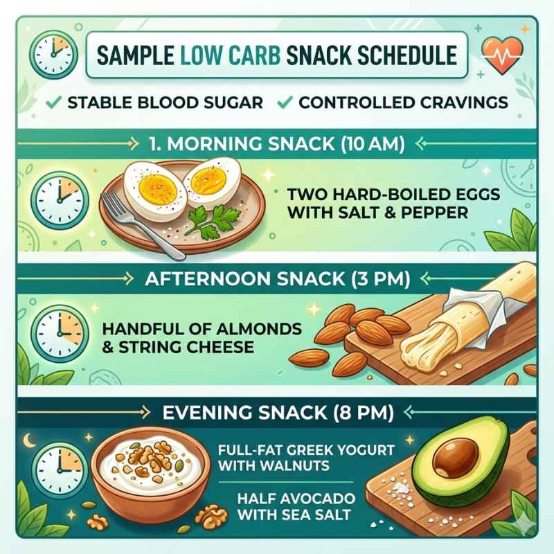 A Sample Low Carb Snack Schedule