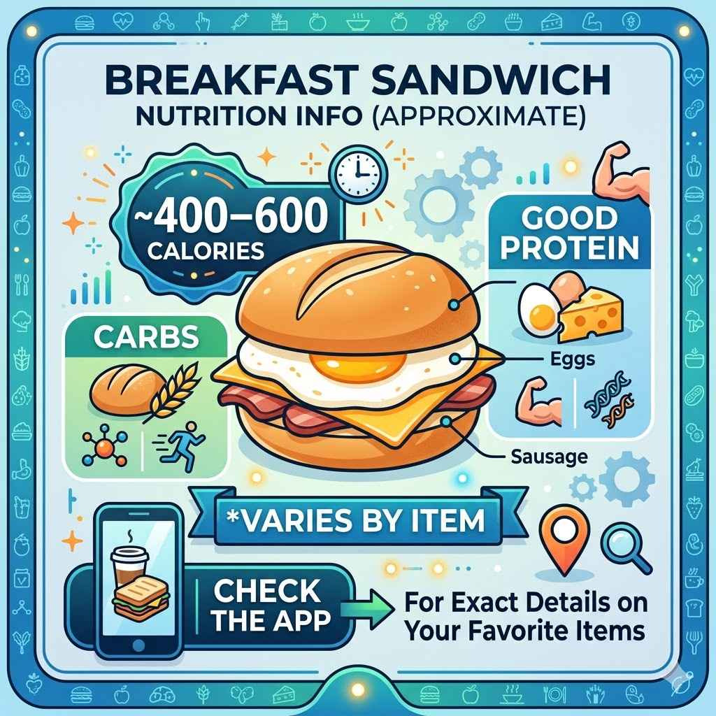 Nutrition Info (Approximate, Varies by Item)