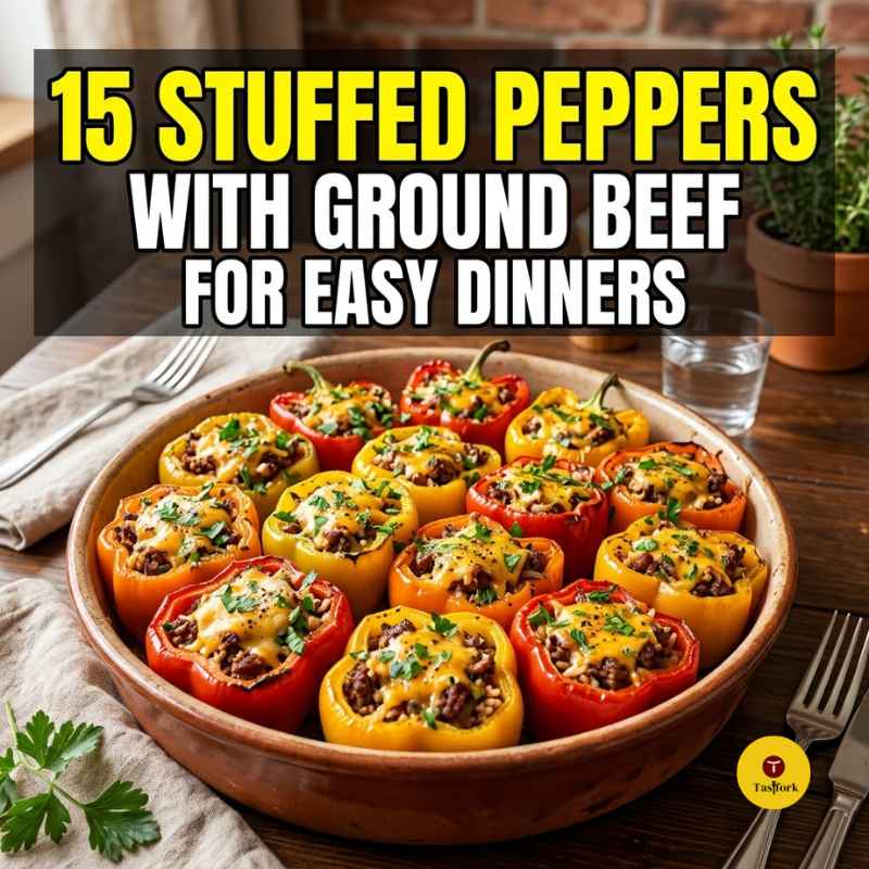 15 Stuffed Peppers With Ground Beef For Easy Dinners