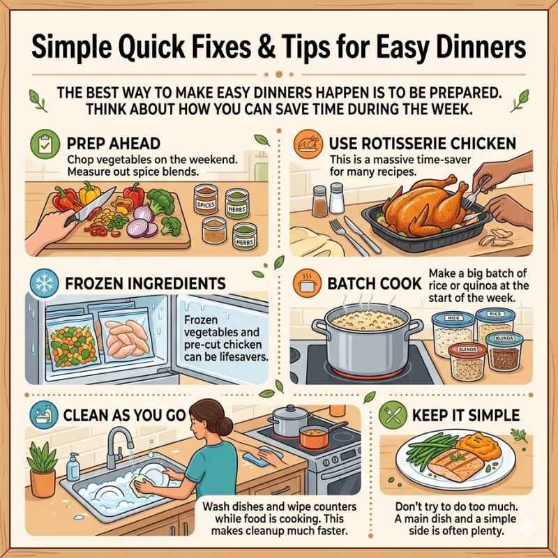 Simple Quick Fixes & Tips for Easy Dinners