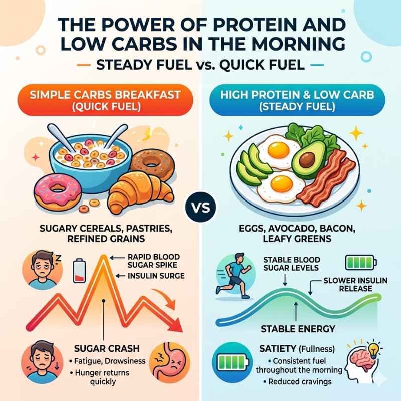 The Power of Protein and Low Carbs in the Morning