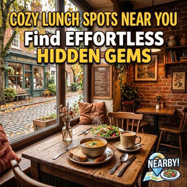 Cozy Places for Lunch Near You