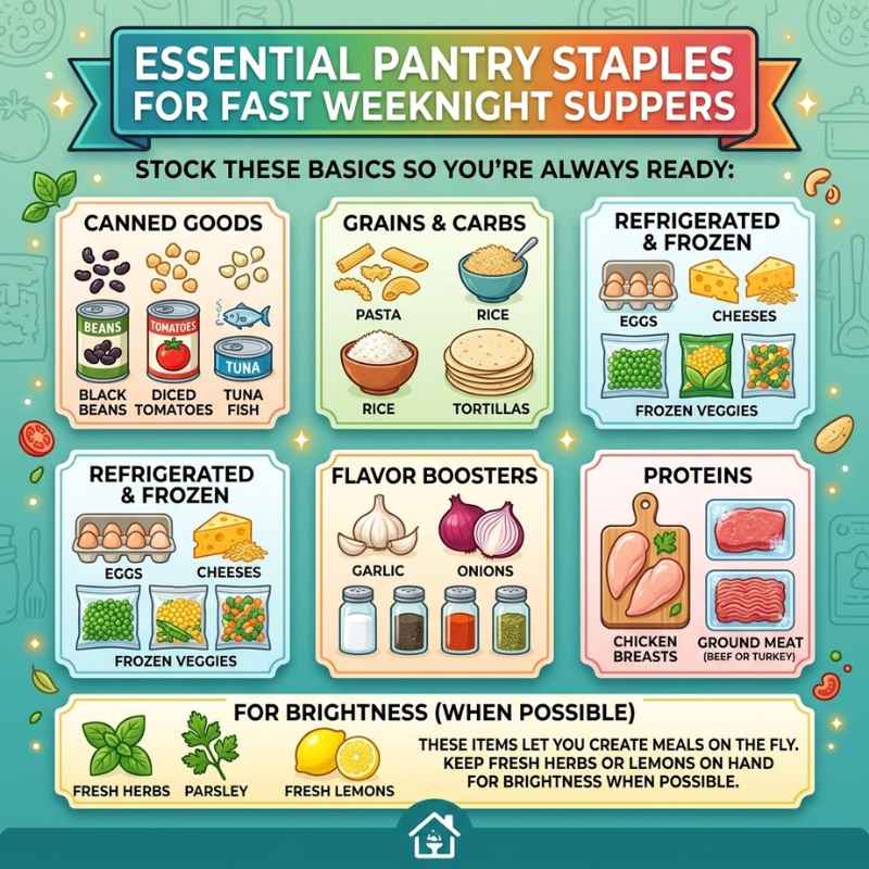 Essential Pantry Staples for Fast Weeknight Suppers