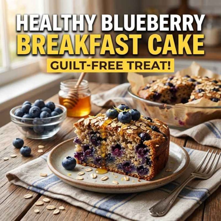 Healthy Blueberry Breakfast Cake for a Guilt-Free Treat