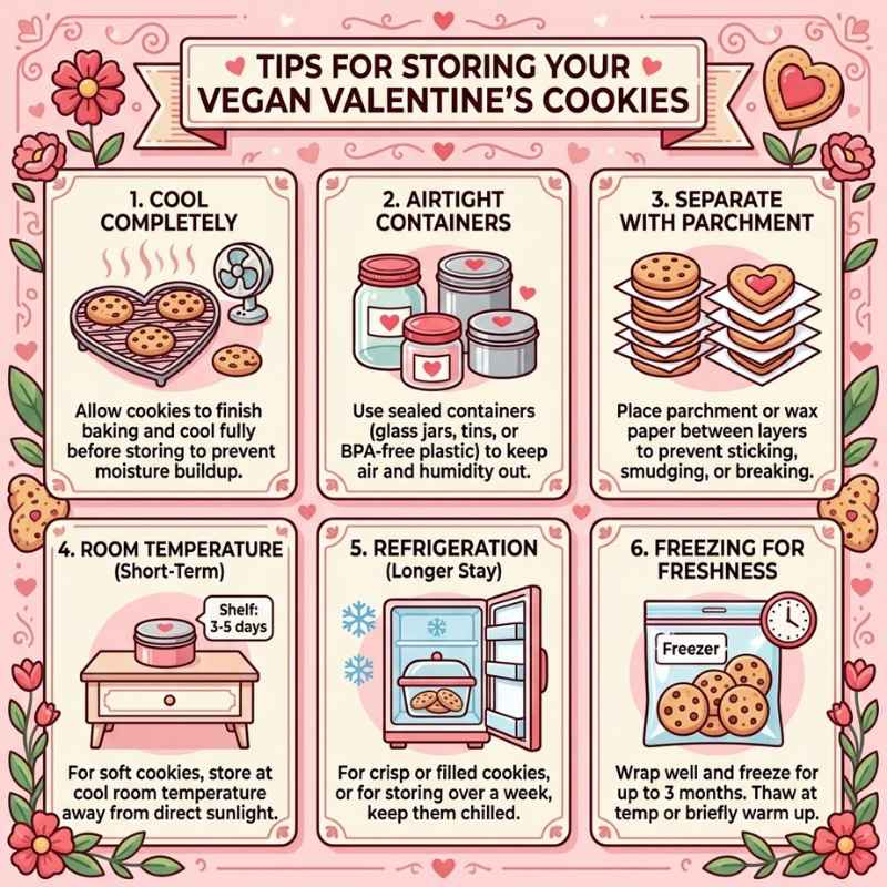 Tips for Storing Your Vegan Valentine's Cookies