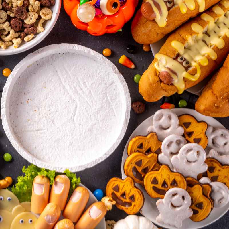 Spooky Spider Web Dip & Crackers