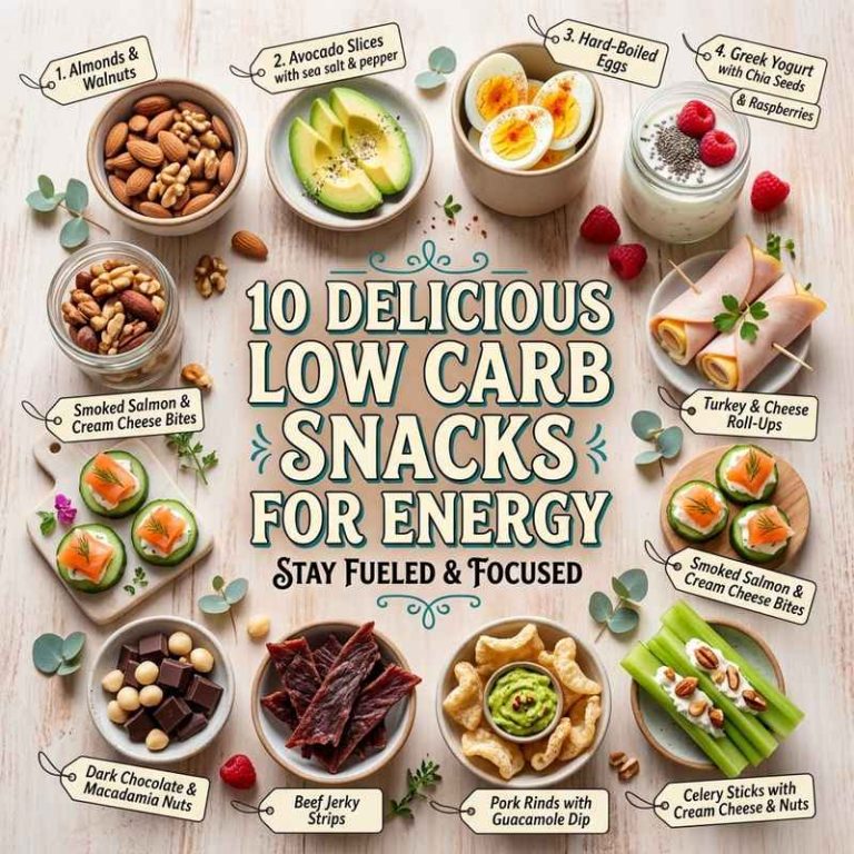 10 Delicious Low Carb Snacks for Energy
