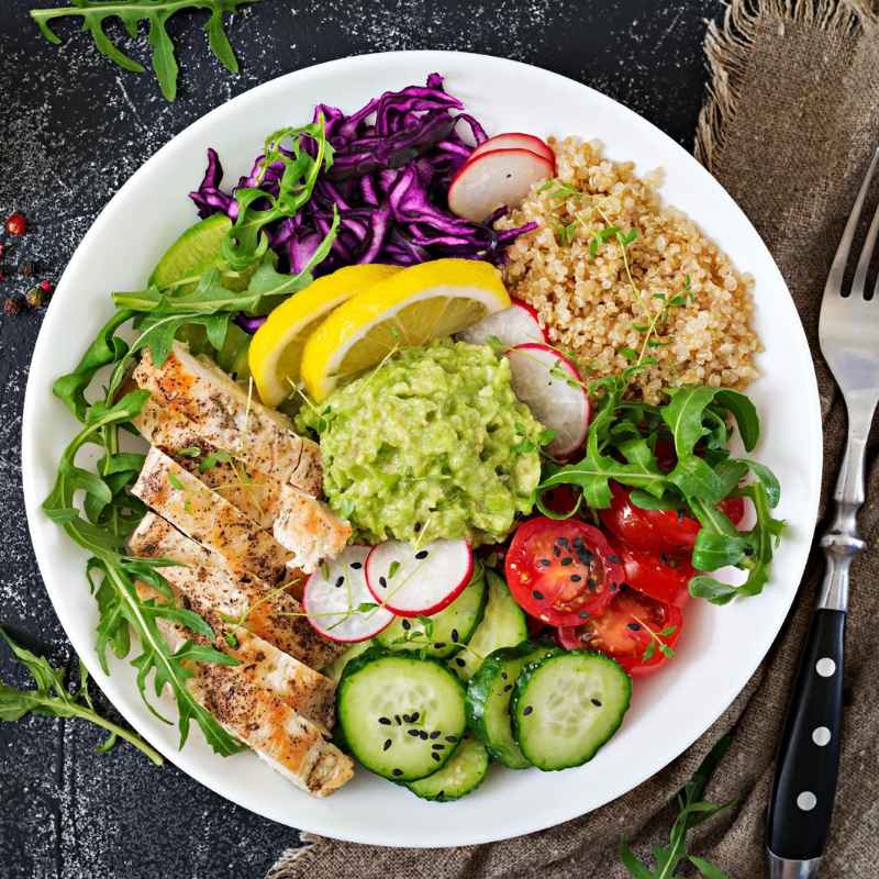 Warm Roasted Vegetable and Quinoa Salad