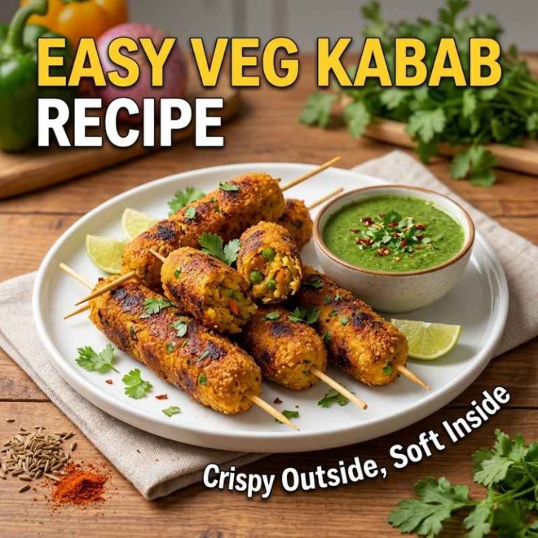 Easy Veg Kabab Recipe That’s Crispy Outside, Soft Inside